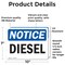 Signmission Diesel OSHA Notice Sign, Vinyl Decal, 10in W x 7in L, 2PK OS-2PACK-NS-D-710-L-11015 - alternate 2
